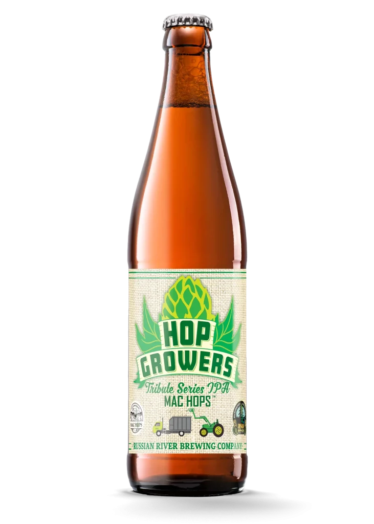 Bottle of Hop Growers Tribute Series IPA 2025 Mac Hops